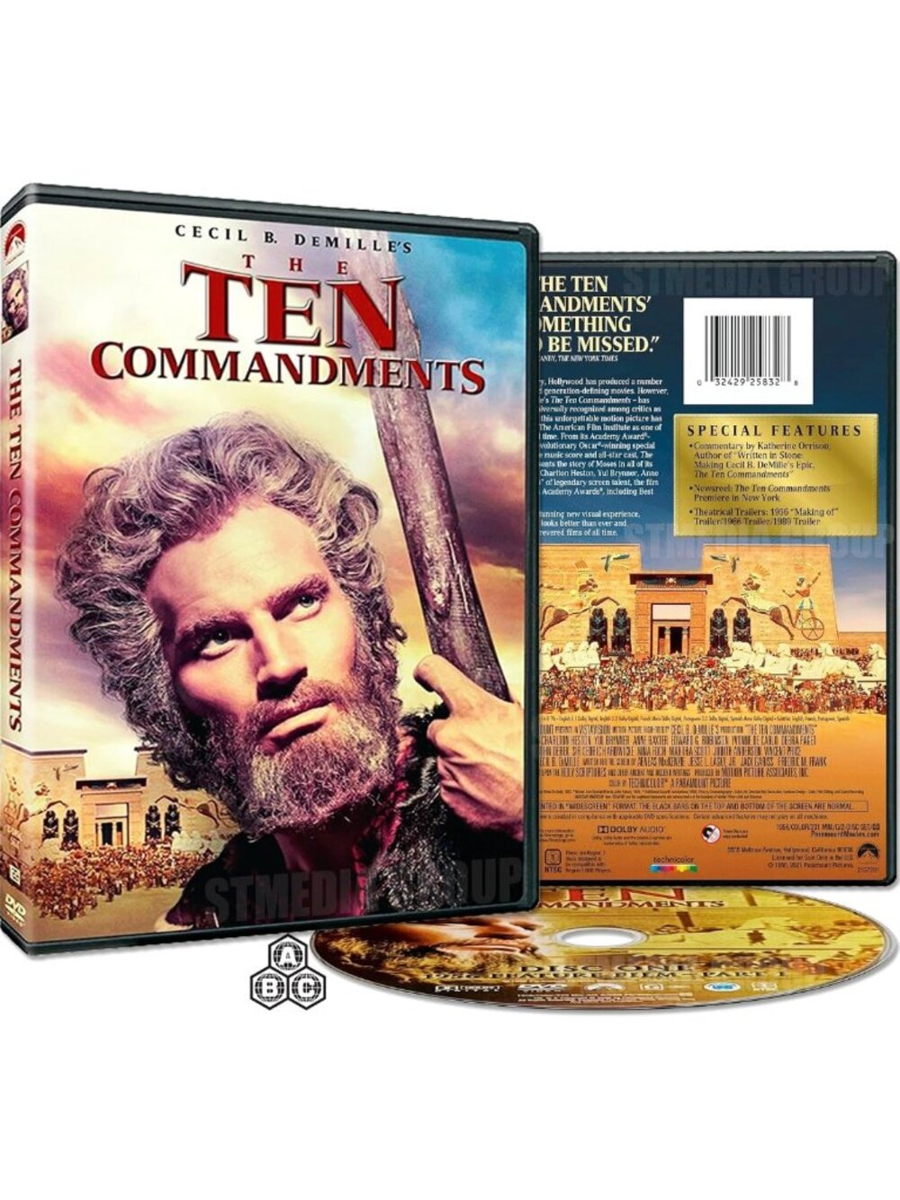 Classic Epic Film: The Ten Commandments (1956) DVD - Region Free, Collector's